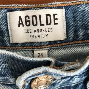 Agolde Riley hi rise straight crop in renewal